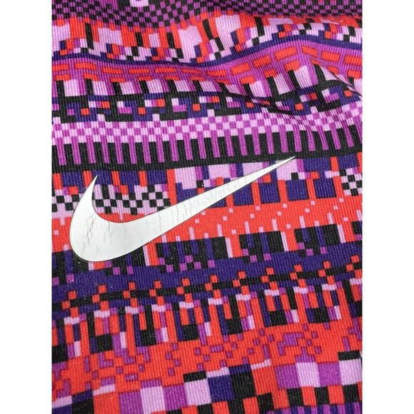 NIKE PRO Half Zip Womens Pull OverDri-Fit Geometric Sweatshirt Size LG Colorful - Picture 6 of 8